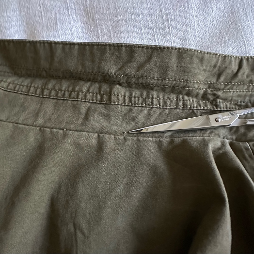 Per Se Military Jacket Womens XL Green Utility Field Drawstring Gorpcore Safari - Picture 9 of 9